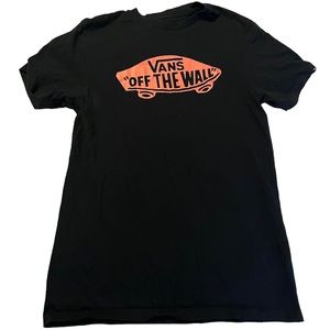 VANS OFF THE WALL Slim Fit Black Tee, Men’s Small